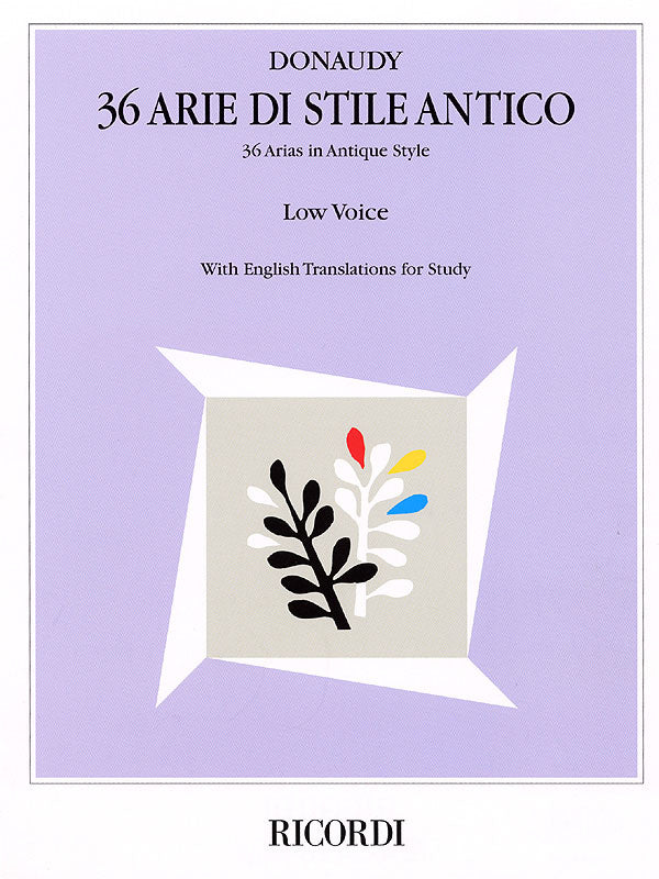 Stefano Donaudy:36 Arie di Stile Antico