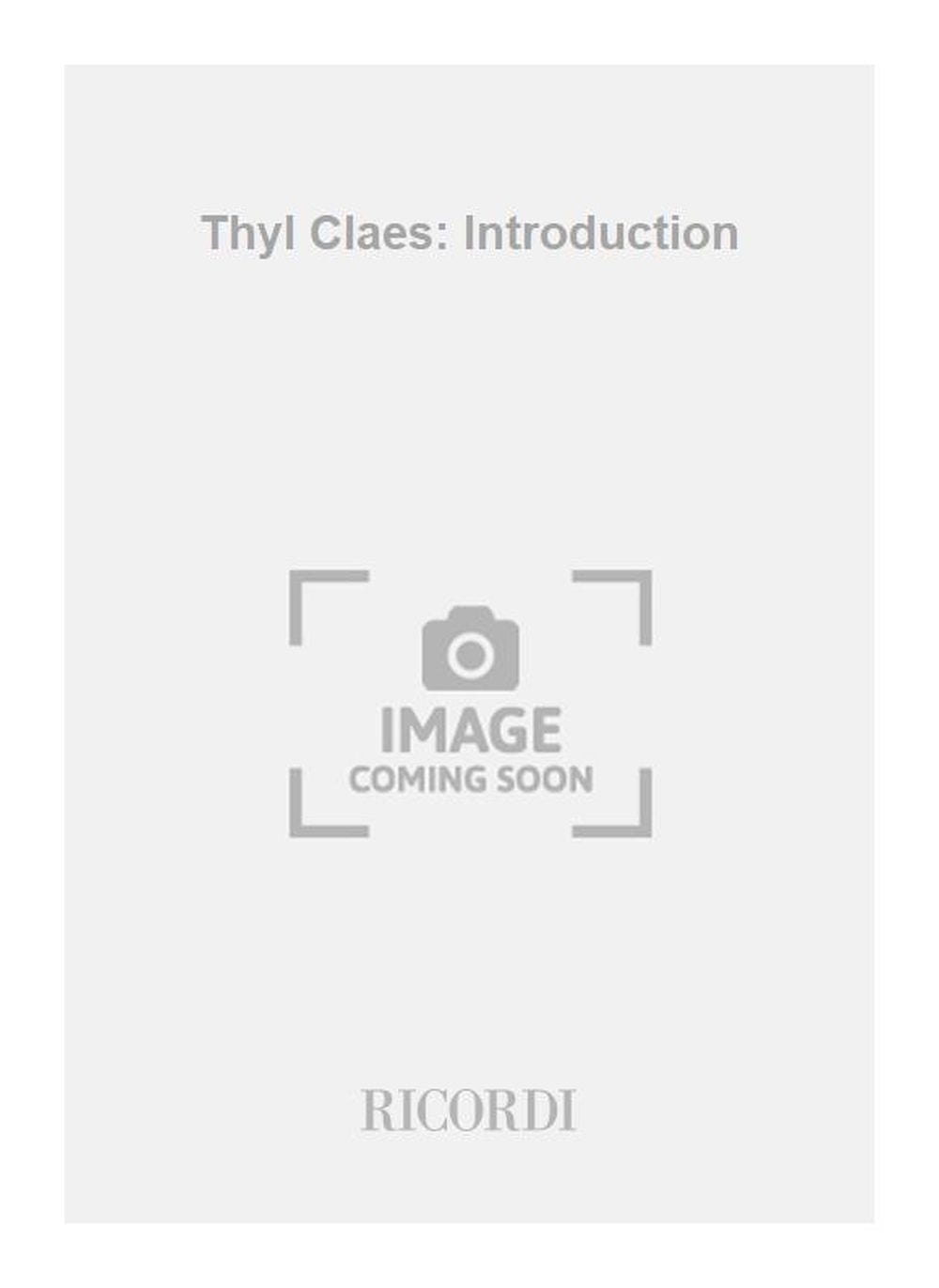 W. Vogel:Thyl Claes: Introduction