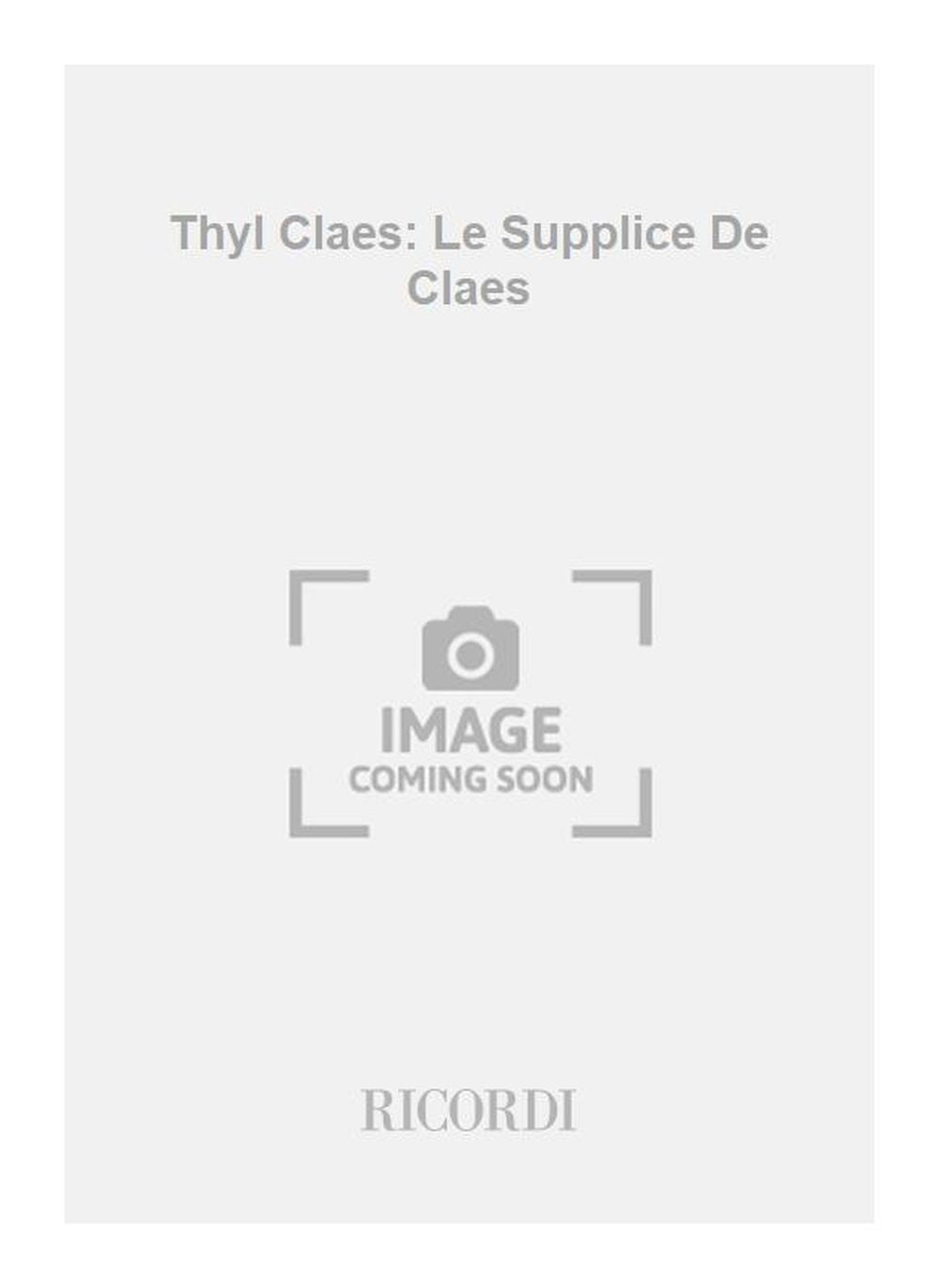 W. Vogel:Thyl Claes: Le Supplice De Claes