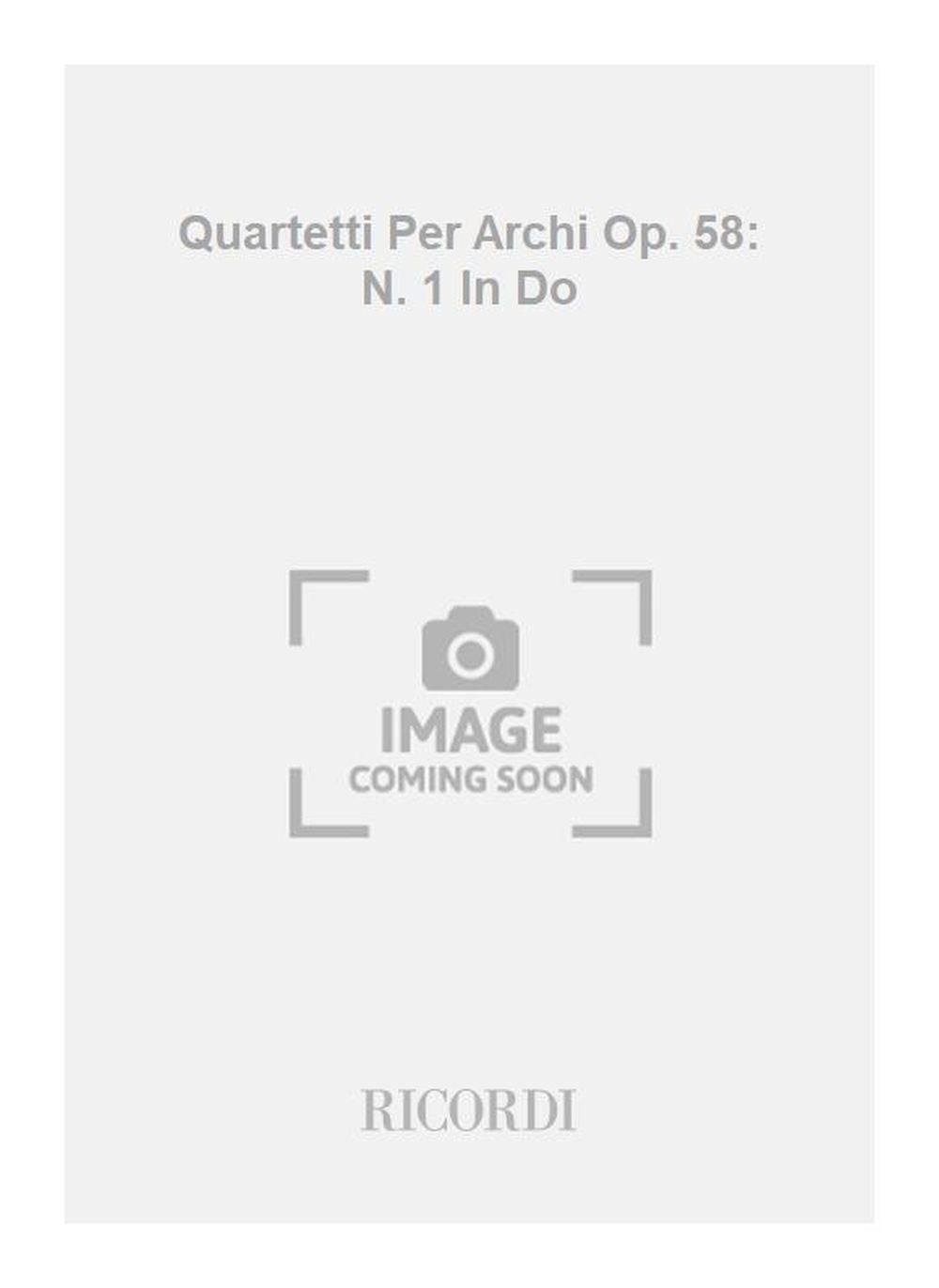 Luigi Boccherini:Quartetti Per Archi Op. 58: N. 1 In Do