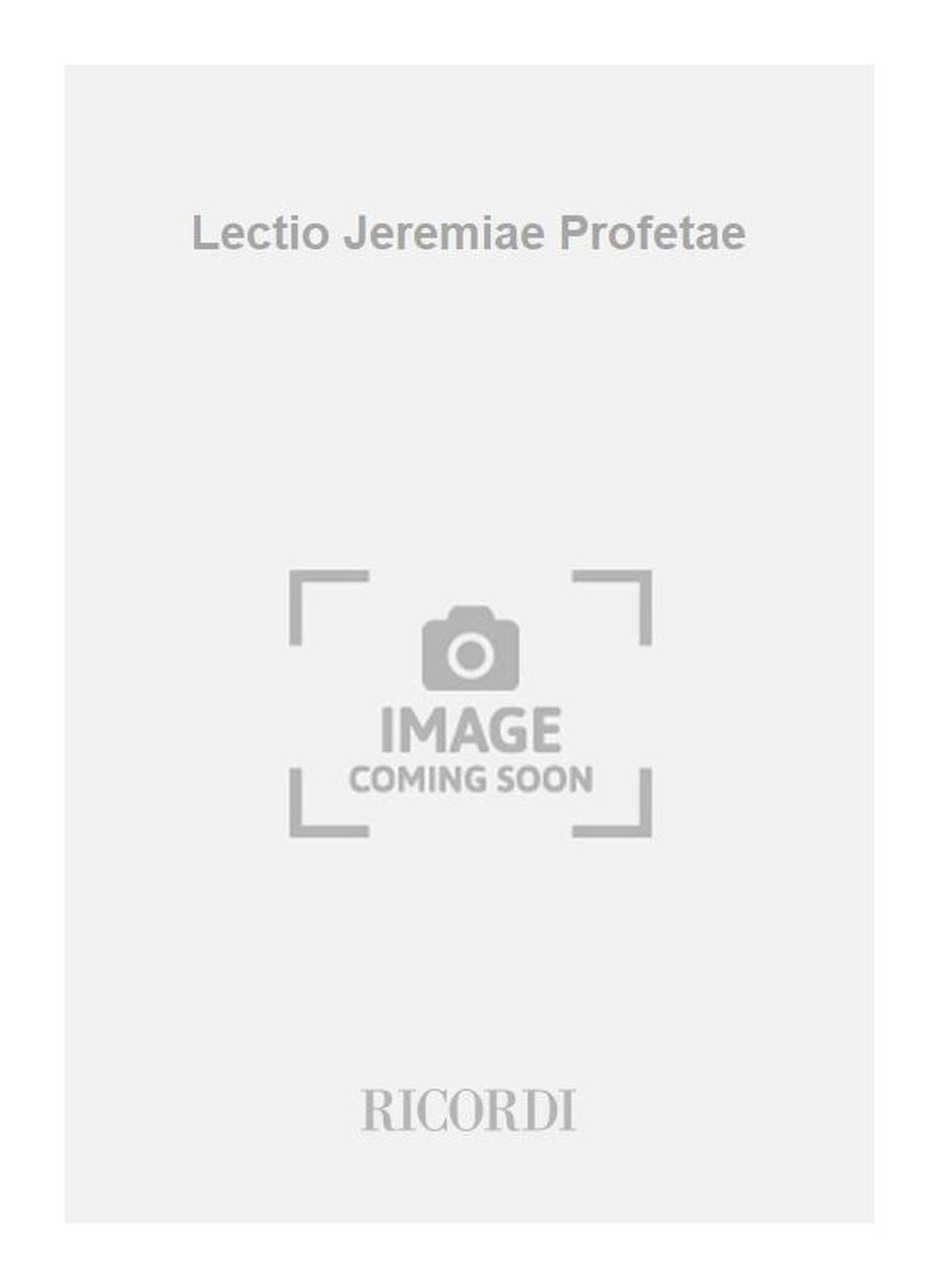 Giorgio Federico Ghedini:Lectio Jeremiae Profetae
