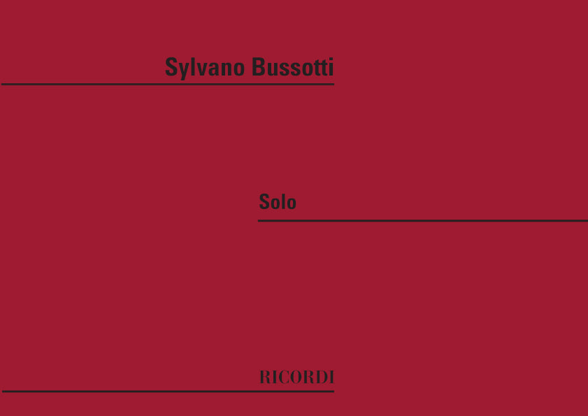 ブッソッティ:ソロ:Per Uno O Piu Solisti Ad Libitum - Estratto da “La Passion selon Sade”