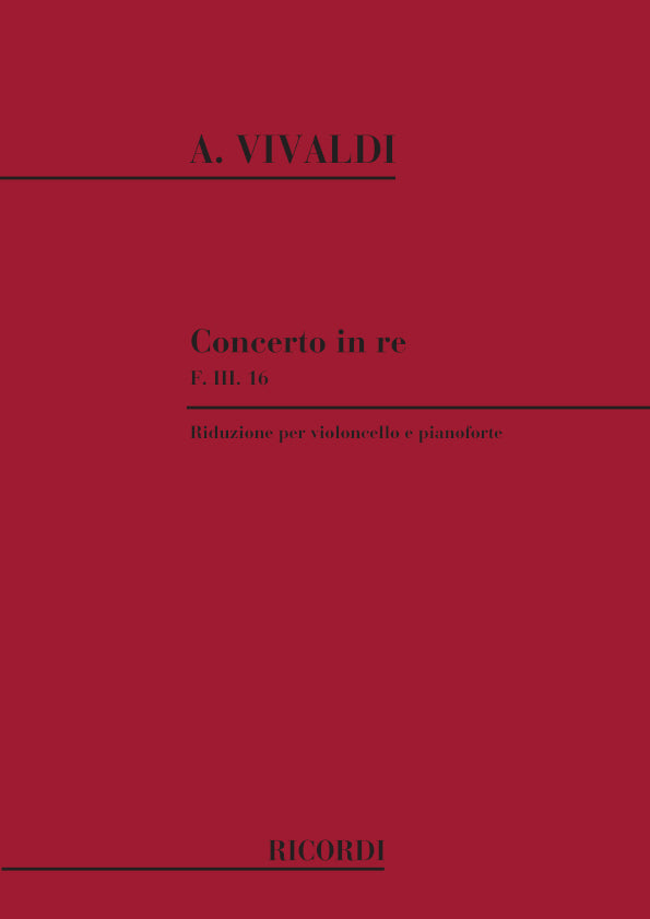 Antonio Vivaldi:Concerto Per Vc., Archi E B.C.: In Re Rv 403