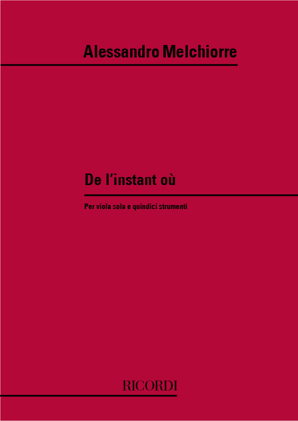 A. Melchiorre:De L'Instant Ou