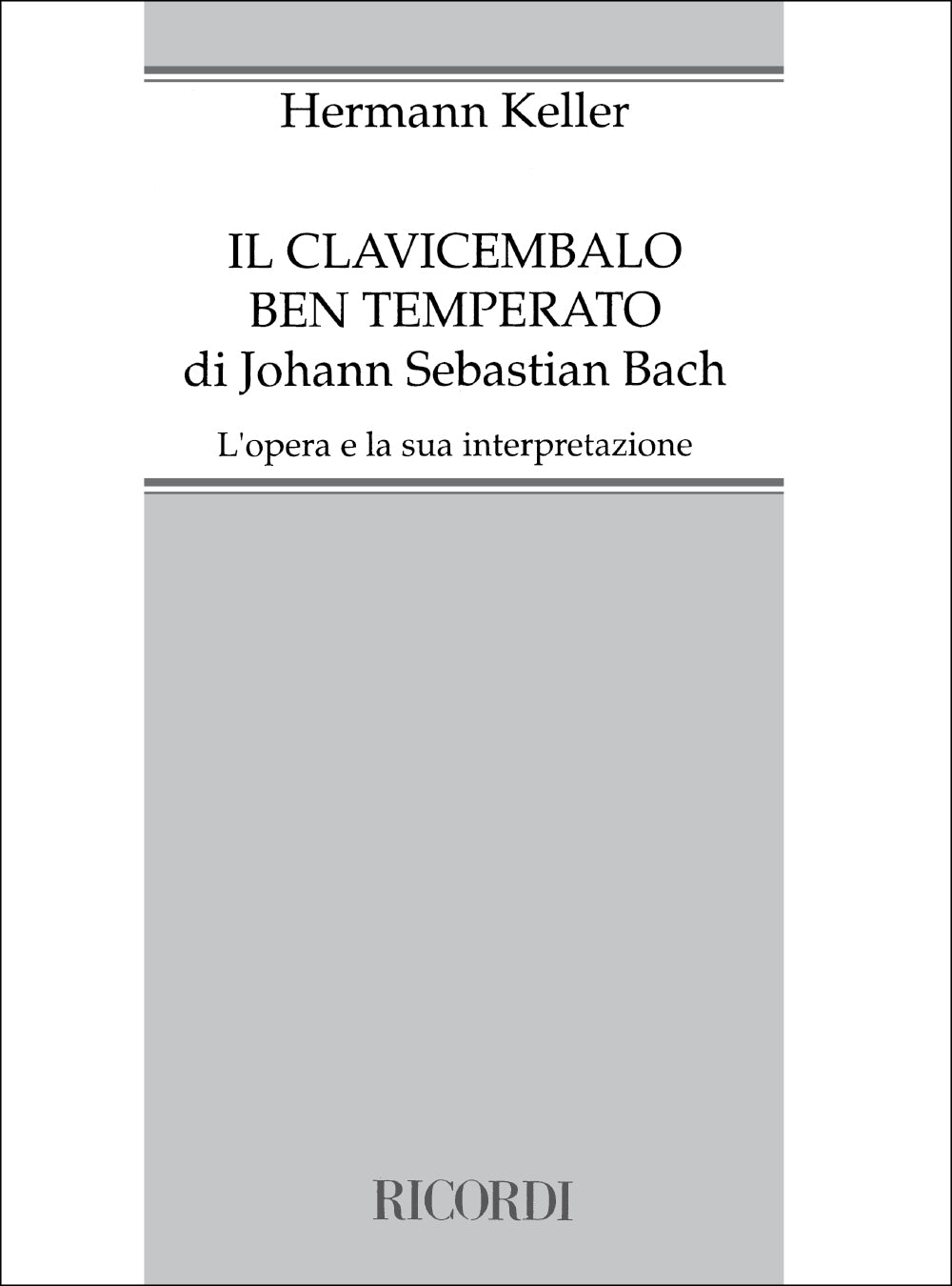 H. Keller:Il Clavicembalo Ben Temperato