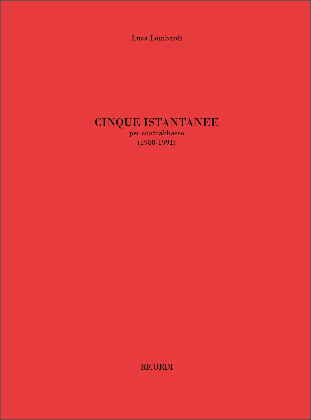 Luca Lombardi:5 Istantanee