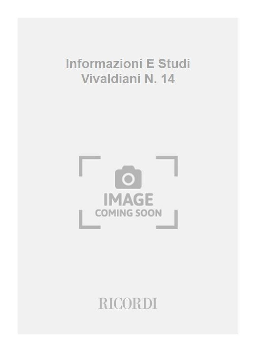 Informazioni E Studi Vivaldiani N. 14