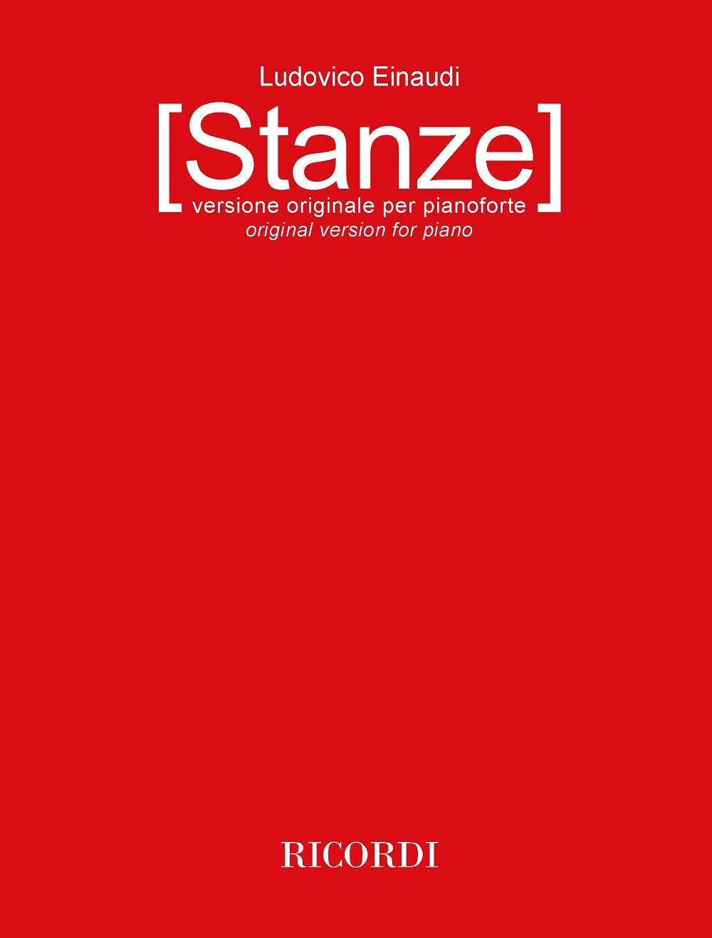 Ludovico Einaudi:Stanze:versione originale per pianoforte