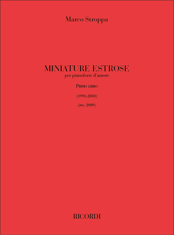 M. Stroppa:Miniature Estrose. Primo Libro