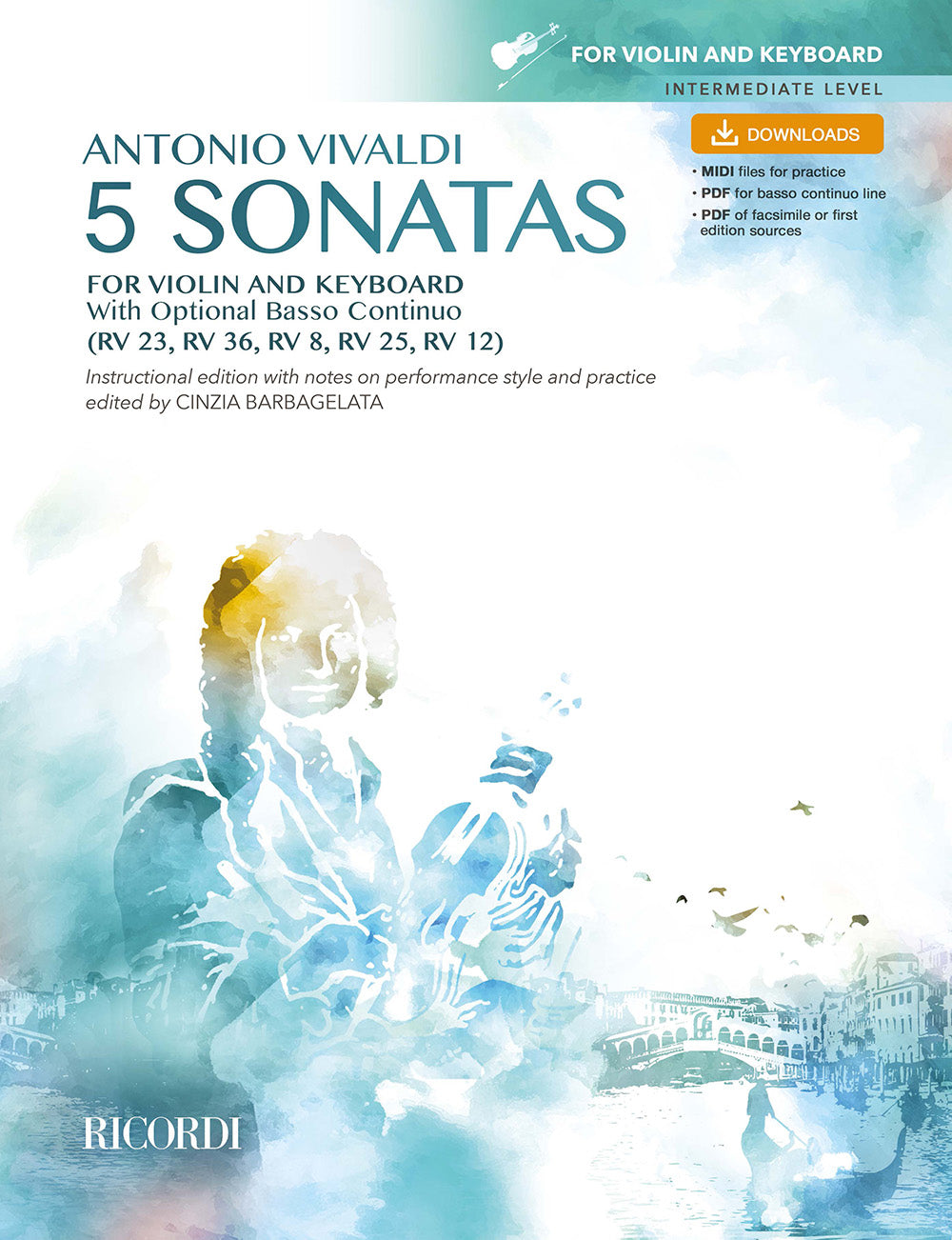 Antonio Vivaldi:5 Sonatas for violin and keyboard