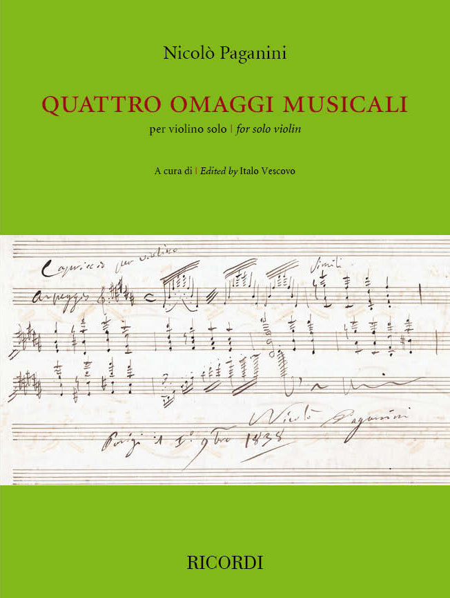 Nicolò Paganini:Quattro omaggi musicali per violino solo
