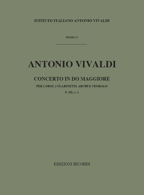 Antonio Vivaldi:Concerto per 2 Oboi, 2 Clar, Archi, BC, Do RV 560
