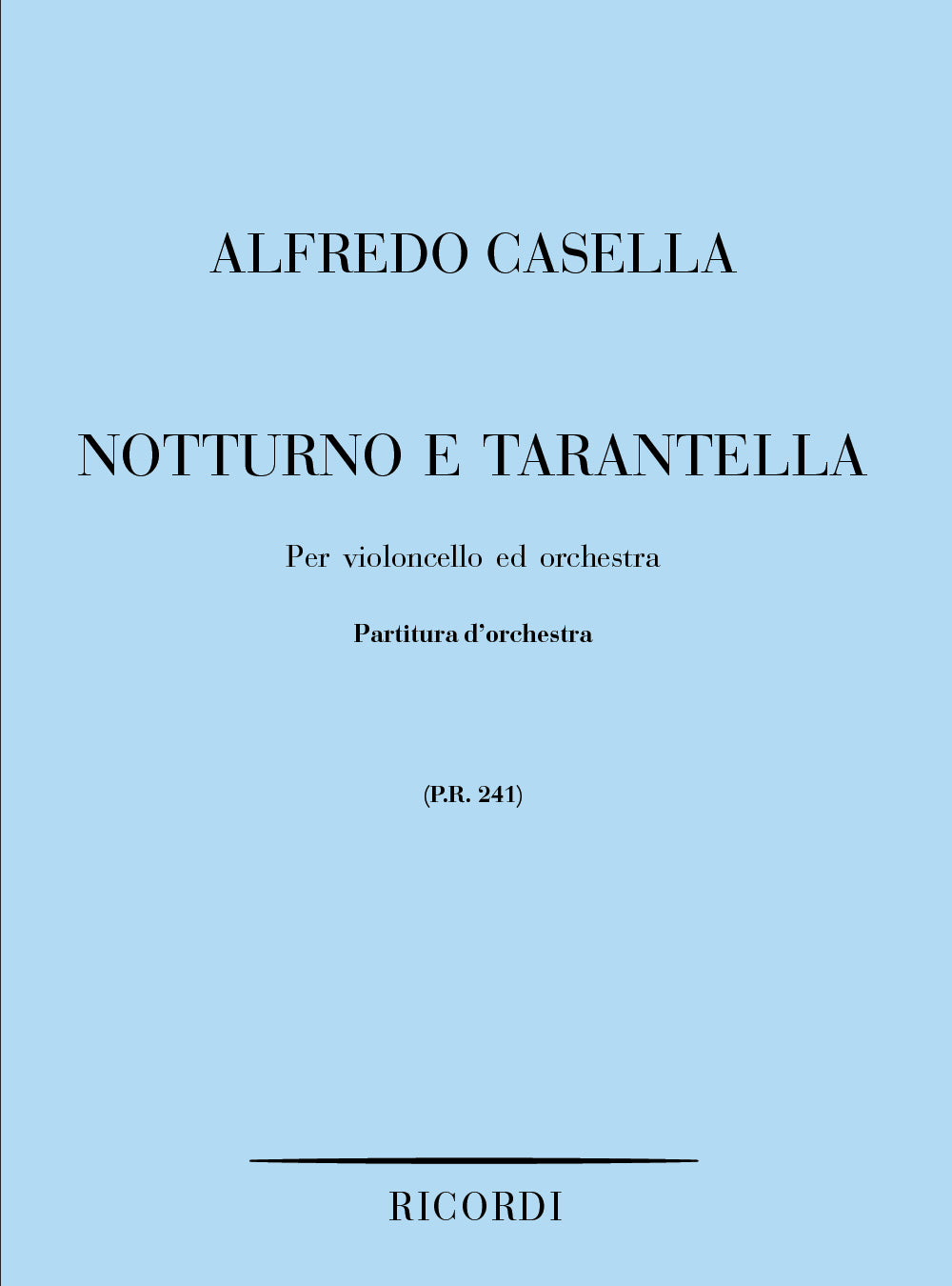 Alfredo Casella:Notturno E Tarantella