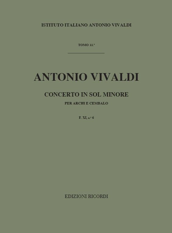 Antonio Vivaldi:Concerto Per Archi E B.C.: In Sol Min. Rv 155