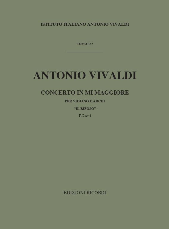 Antonio Vivaldi:Concerto per Violino, Archi e BC In Mi RV 270