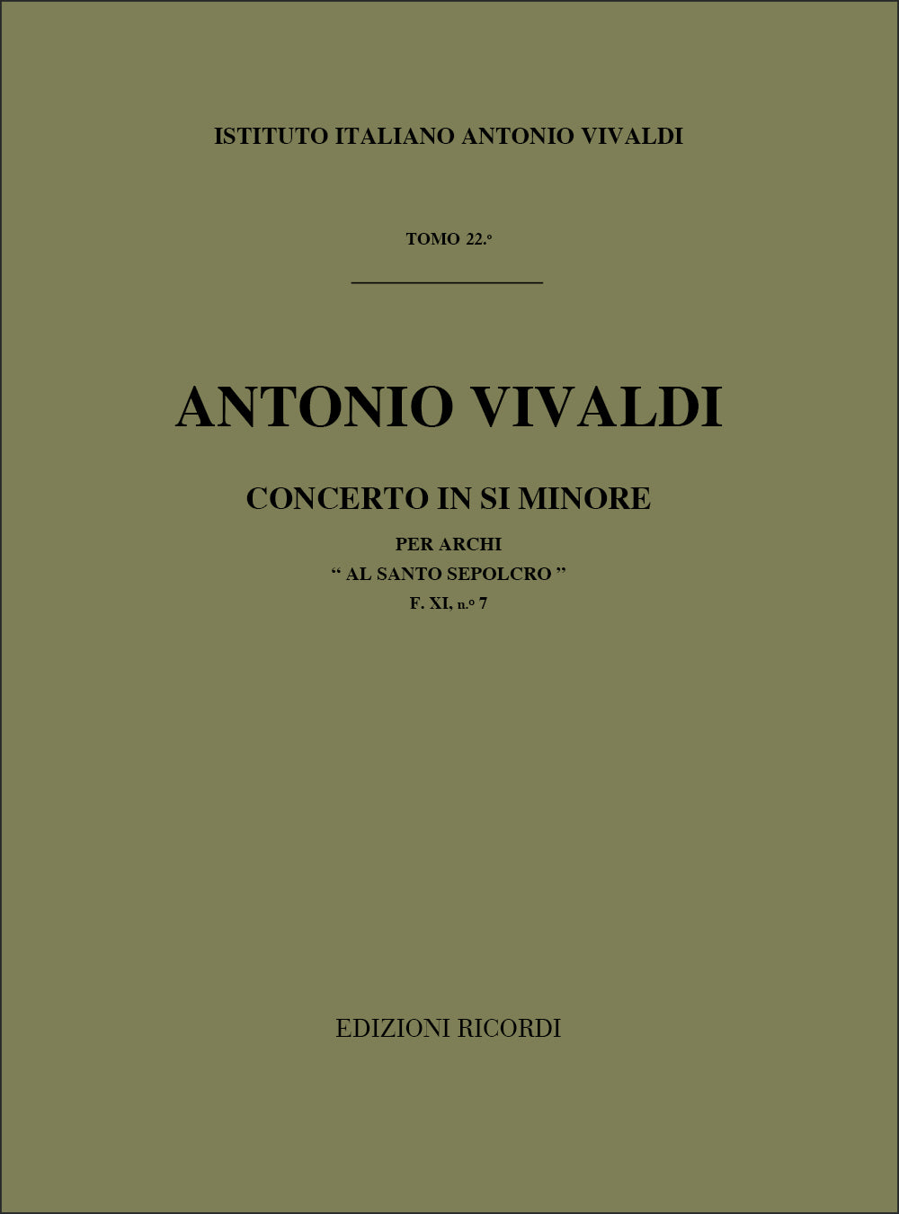 Antonio Vivaldi:Concerto per Archi in Si Min. Rv 169