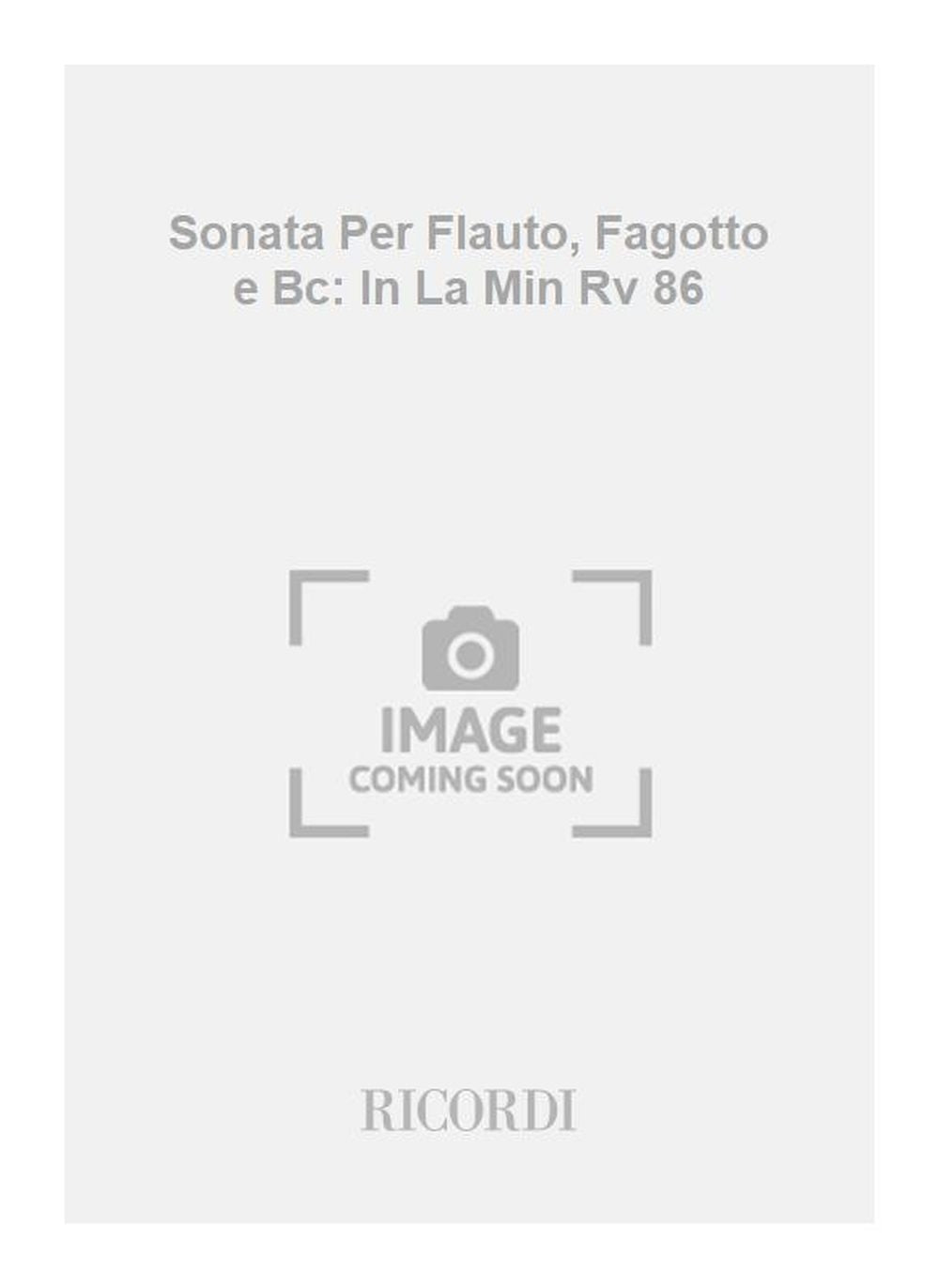 Antonio Vivaldi:Sonata Per Flauto, Fagotto e Bc: In La Min Rv 86