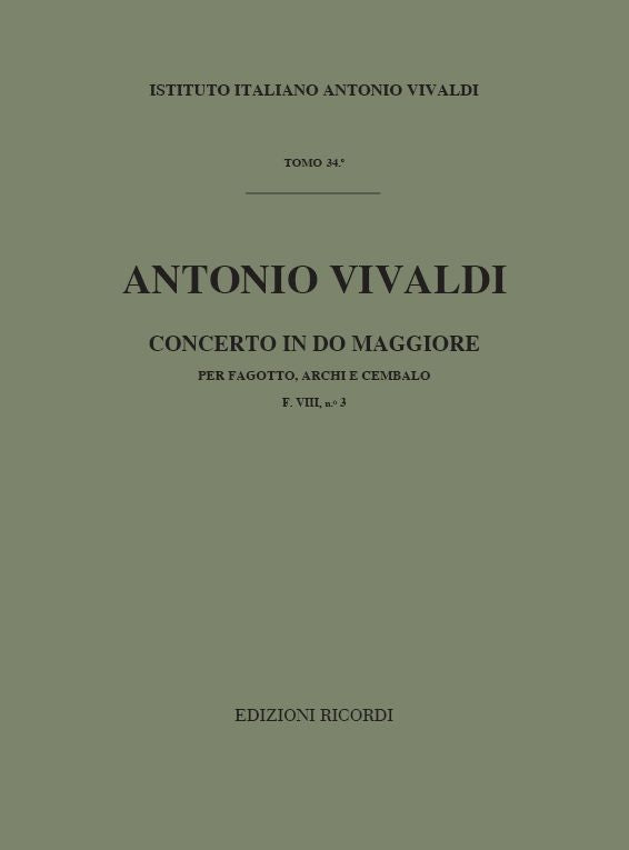Antonio Vivaldi:Concerto per Fagotto, Archi e BC in Do Rv 478