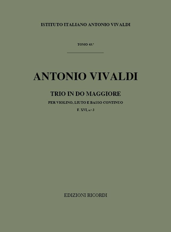 Antonio Vivaldi:Trio (Sonata) in Do Rv 82 p Violino, Liuto and BC