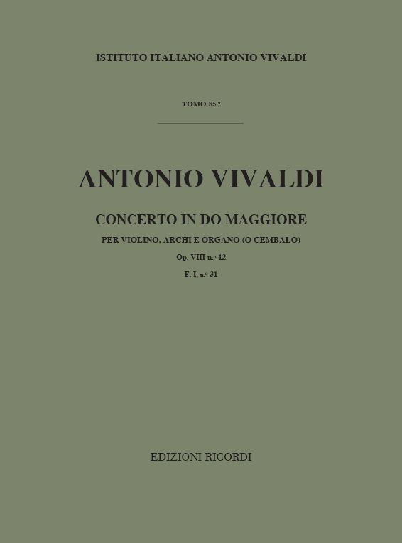 Antonio Vivaldi:Concerto Per Violino, Archi E BC: In Do Rv 178