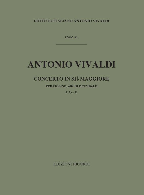 Antonio Vivaldi:Concerto Per Violino, Archi e BC: In Si Bem Rv 375