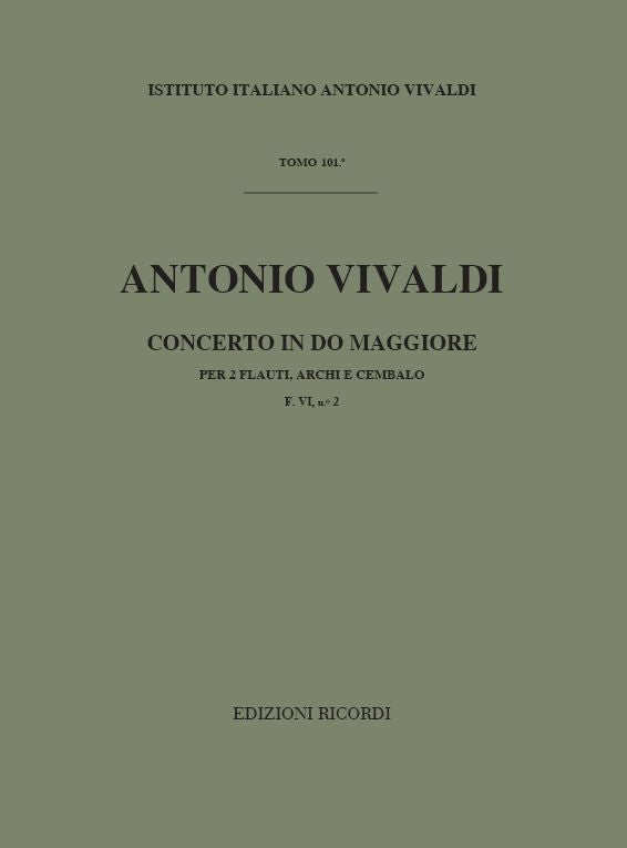 Antonio Vivaldi:Concerto per 2 Flauti, Archi e BC in Do Rv 533