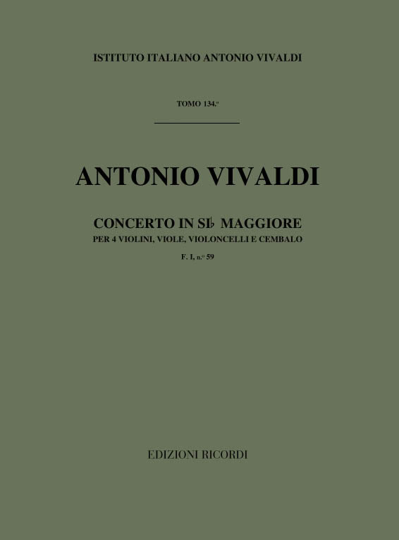 Antonio Vivaldi:Concerto For 4 Violins In Si Bem. RV 553