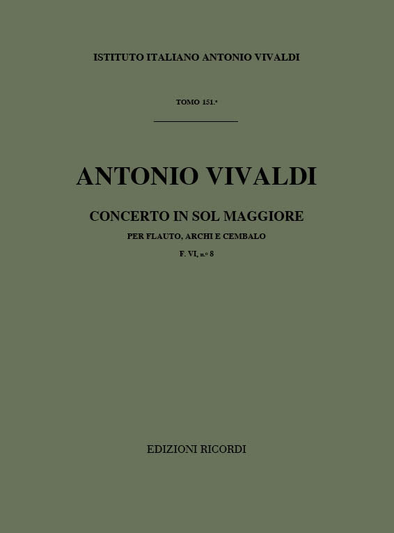Antonio Vivaldi:Concerto in Sol Maggiore (G Major):F.Vi-8