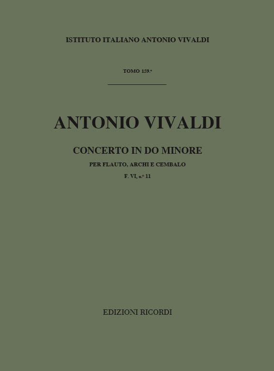 Antonio Vivaldi:Concerto Per Flauto, Archi E BC: In Do Min. Rv 441