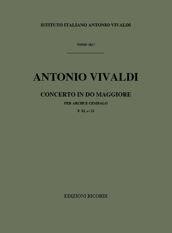 Antonio Vivaldi:Concerto Per Archi E B.C. In Do Rv 109