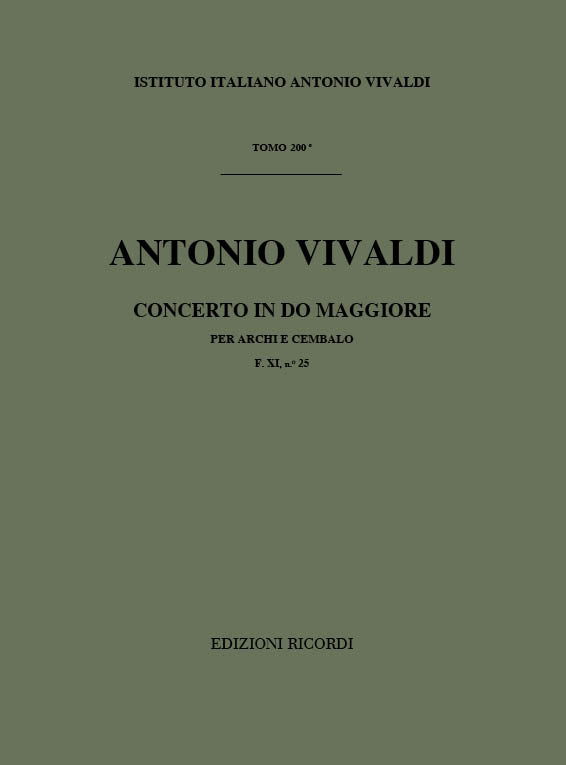 Antonio Vivaldi:Concerto Per Archi E B.C. In Do Rv 110