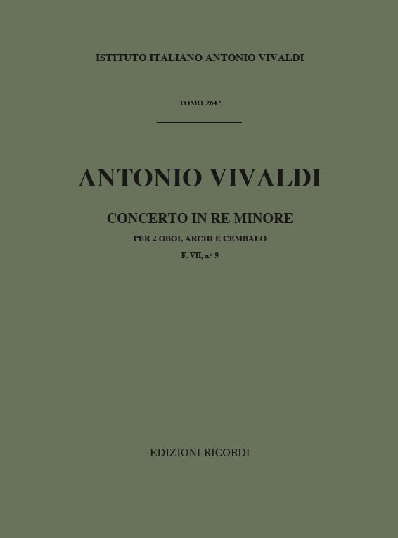 Antonio Vivaldi:Concerto d-minor RV 535 2 Oboes-Strings-Cembalo