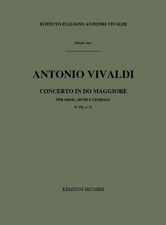 Antonio Vivaldi:Concerto Per Oboe, Archi E BC: In Do Rv 450