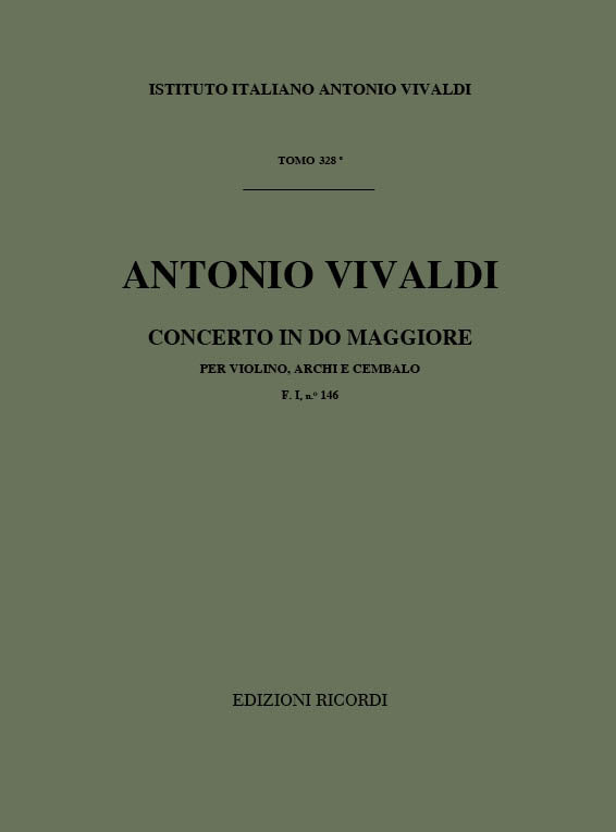 Antonio Vivaldi:Concerto Per Violino, Archi E B.C.: In Do Rv 184
