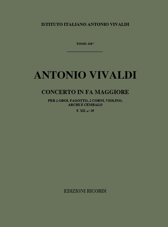 Antonio Vivaldi:Concerto per Strumenti Diversi, Archi, BC Rv 568