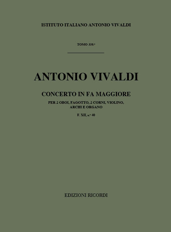 Antonio Vivaldi:Concerto in Fa Maggiore
