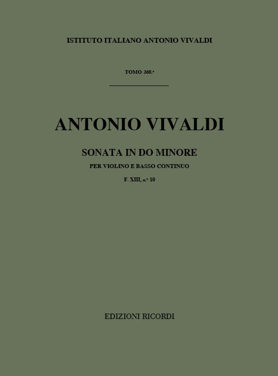 Antonio Vivaldi:Sonata in Do Min Rv 5 Per Violino e BC