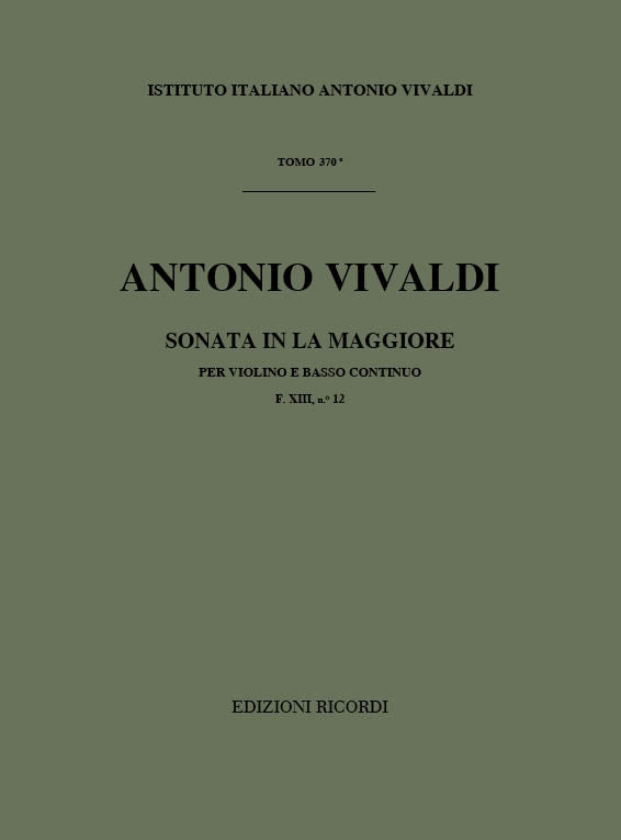 Antonio Vivaldi:Sonata per Violino e BC in La Rv 29