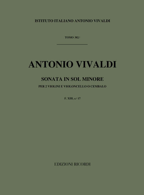 Antonio Vivaldi:Sonata per 2 violini e BC in Sol Min. Rv 73