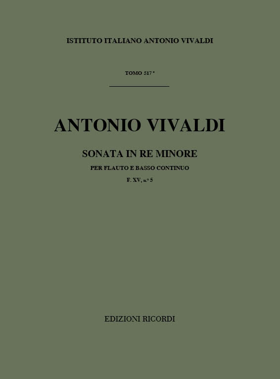 Antonio Vivaldi:Sonata per flauto e BC in Re Min Rv 49