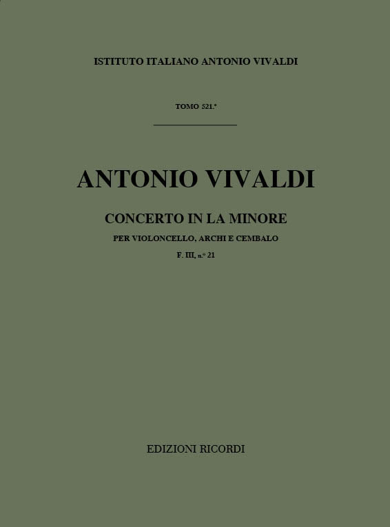 Antonio Vivaldi:Concerto In La Min. RV 420