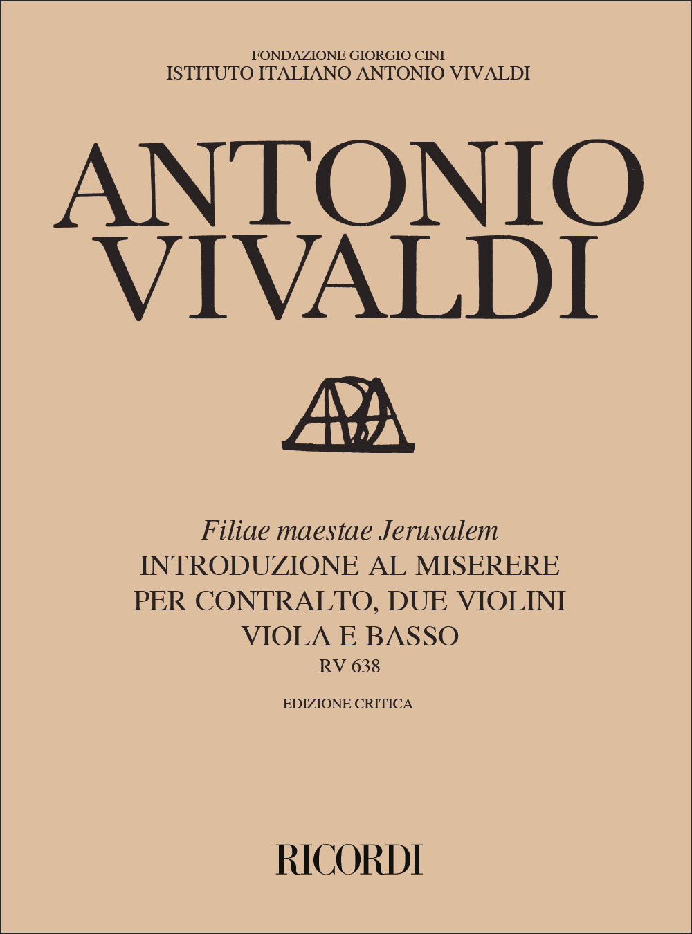 Antonio Vivaldi:Filiae Maestae Jerusalem Rv 638:M.タルボット批判校訂版 ソフトカバー