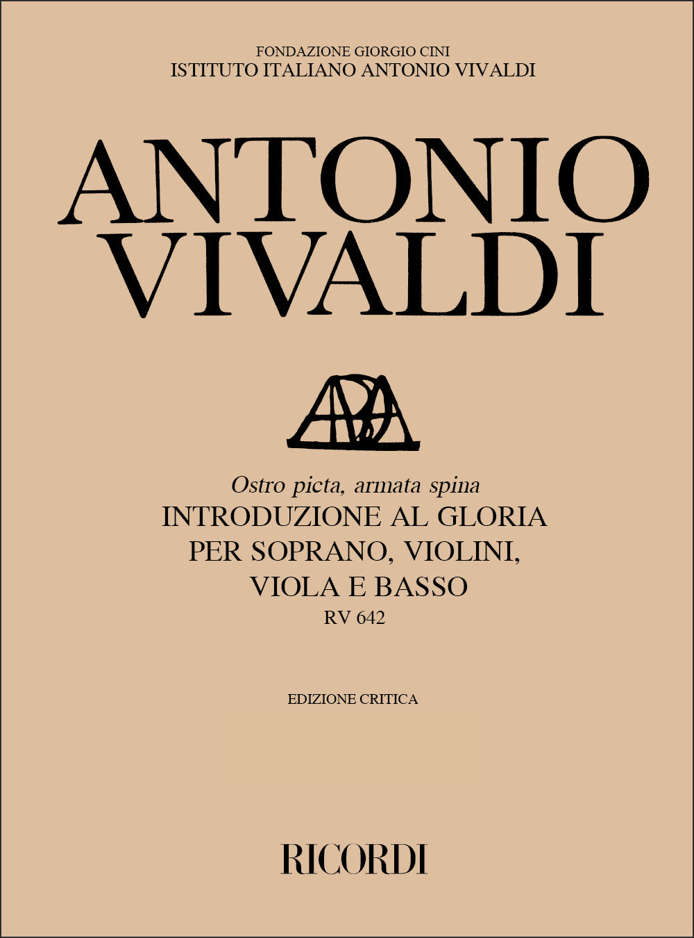 ヴィヴァルディ:紫に染まり、棘で武装して RV 642:Critical Edition Delle Opere Di Vivaldi, Softcover