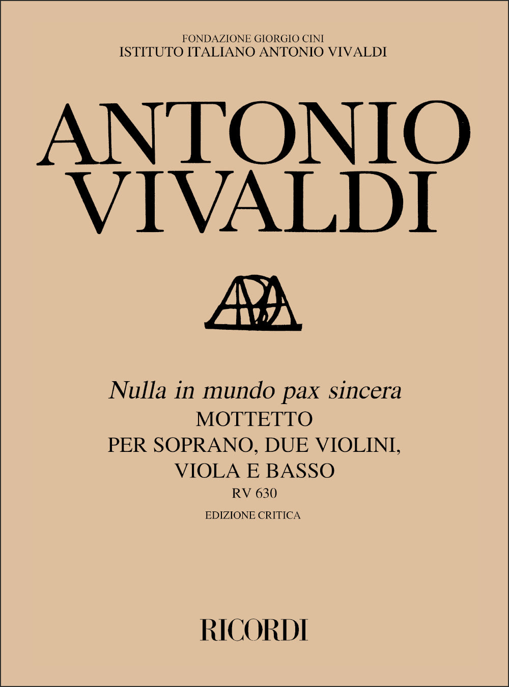 Antonio Vivaldi:Nulla in Mundo Pax Sincera RV 630