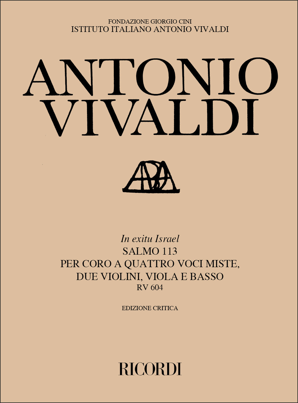Antonio Vivaldi:In Exitu Israel. Salmo 113 Rv 604:Critical Editon, Softcover