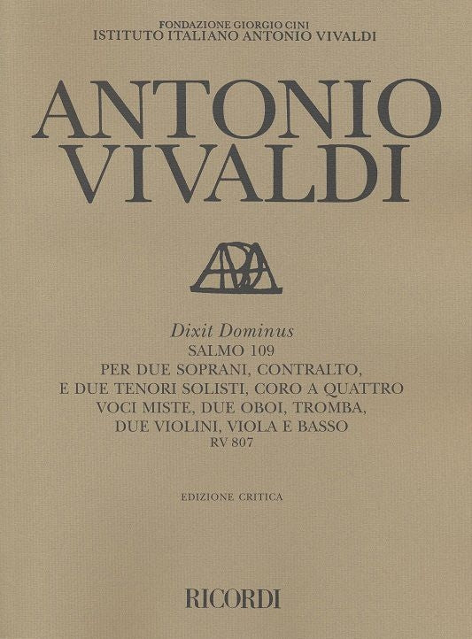 Antonio Vivaldi:Dixit Dominus Salmo 109 Rv 807