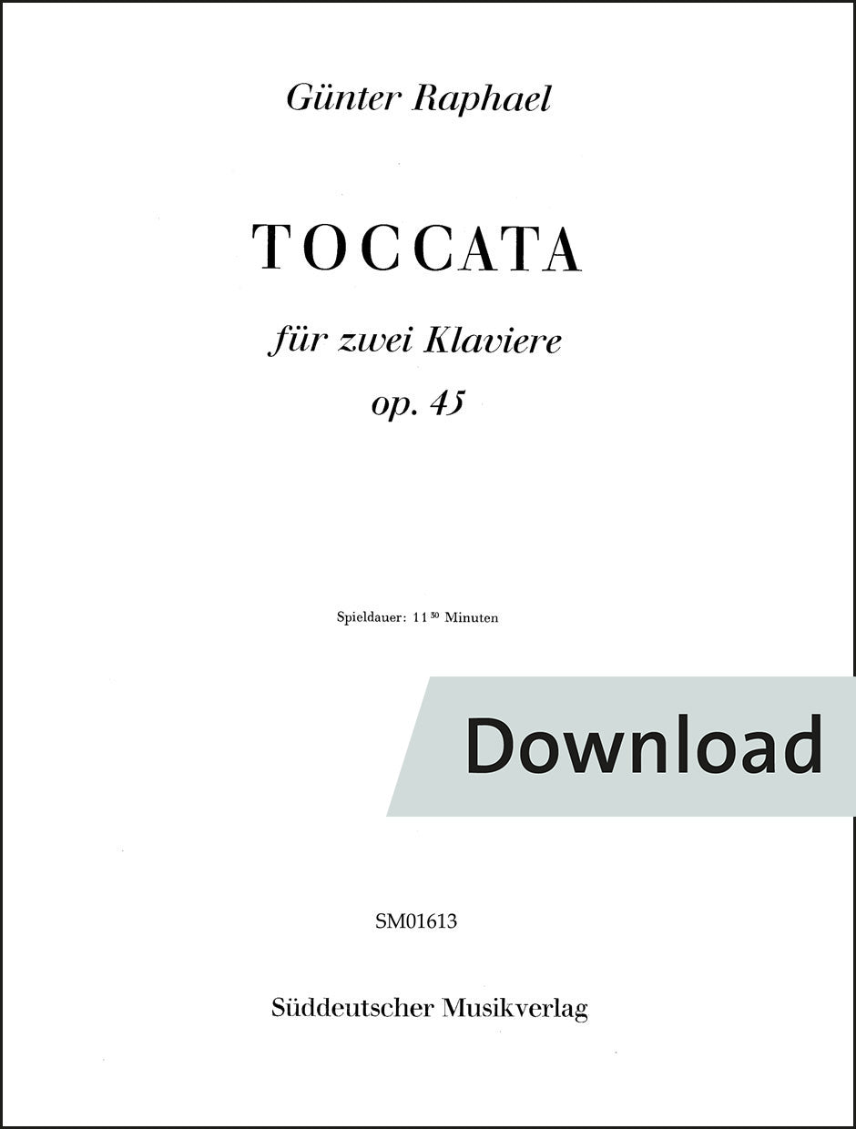 ラファエル:トッカータ(2台のピアノのための) op.45(1937)【デジタル版】