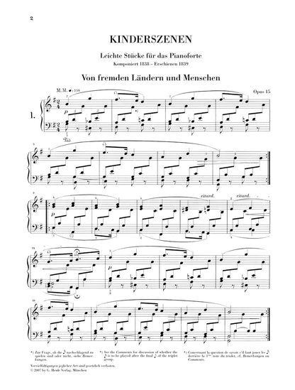 シューマン：子供の情景 op. 15, ユーゲント・アルバム（子供のためのアルバム） op. 68