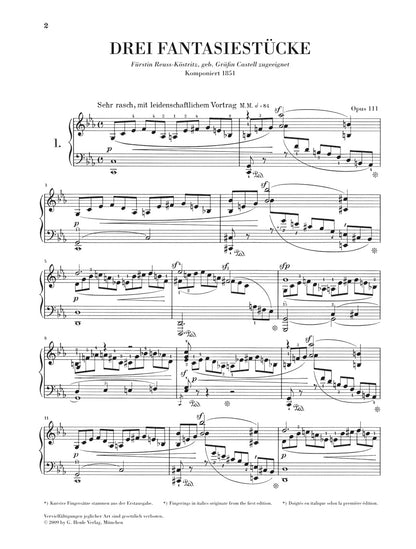 シューマン：3つの幻想的小品 Op.111