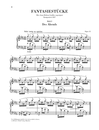 シューマン：幻想小曲集 op. 12